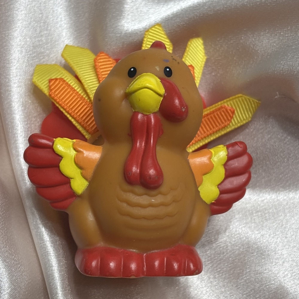 Fisher Price Little People Thanksgiving Farm Turkey Bird Touch & Feel Rare 2006